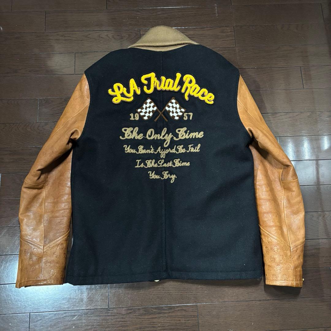 希少 一点物 ロウブロウナックル スタジャン ファラオジャケット サイズM程度