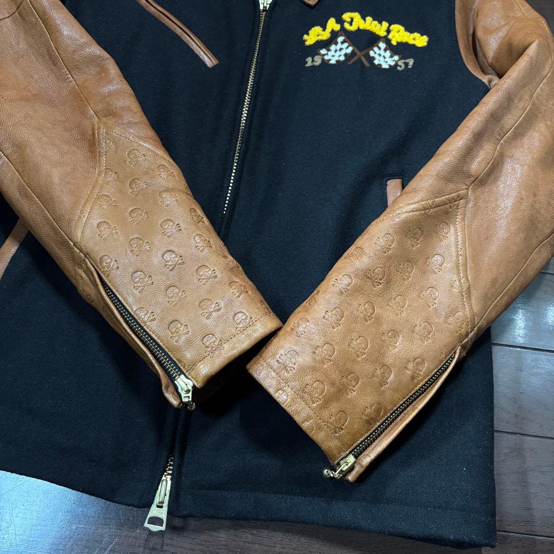 希少 一点物 ロウブロウナックル スタジャン ファラオジャケット サイズM程度