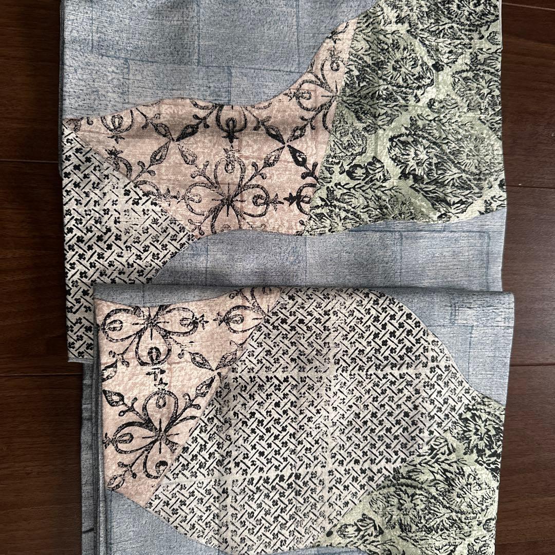 牛首紬　石川県指定無形文化財　淡い水色系　訪問着 裄丈65㎝