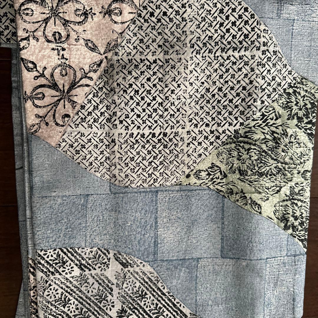 牛首紬　石川県指定無形文化財　淡い水色系　訪問着 裄丈65㎝