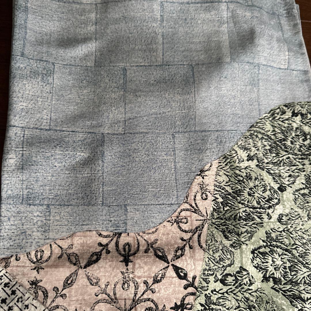 牛首紬　石川県指定無形文化財　淡い水色系　訪問着 裄丈65㎝