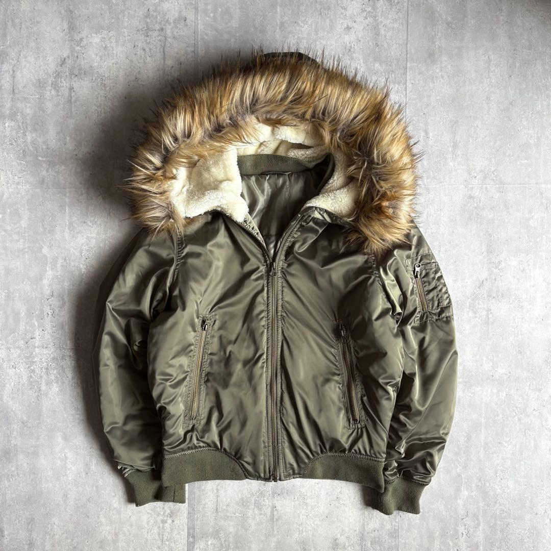 【00s archive】N-2B フライトジャケット　ファー付　y2k お兄系