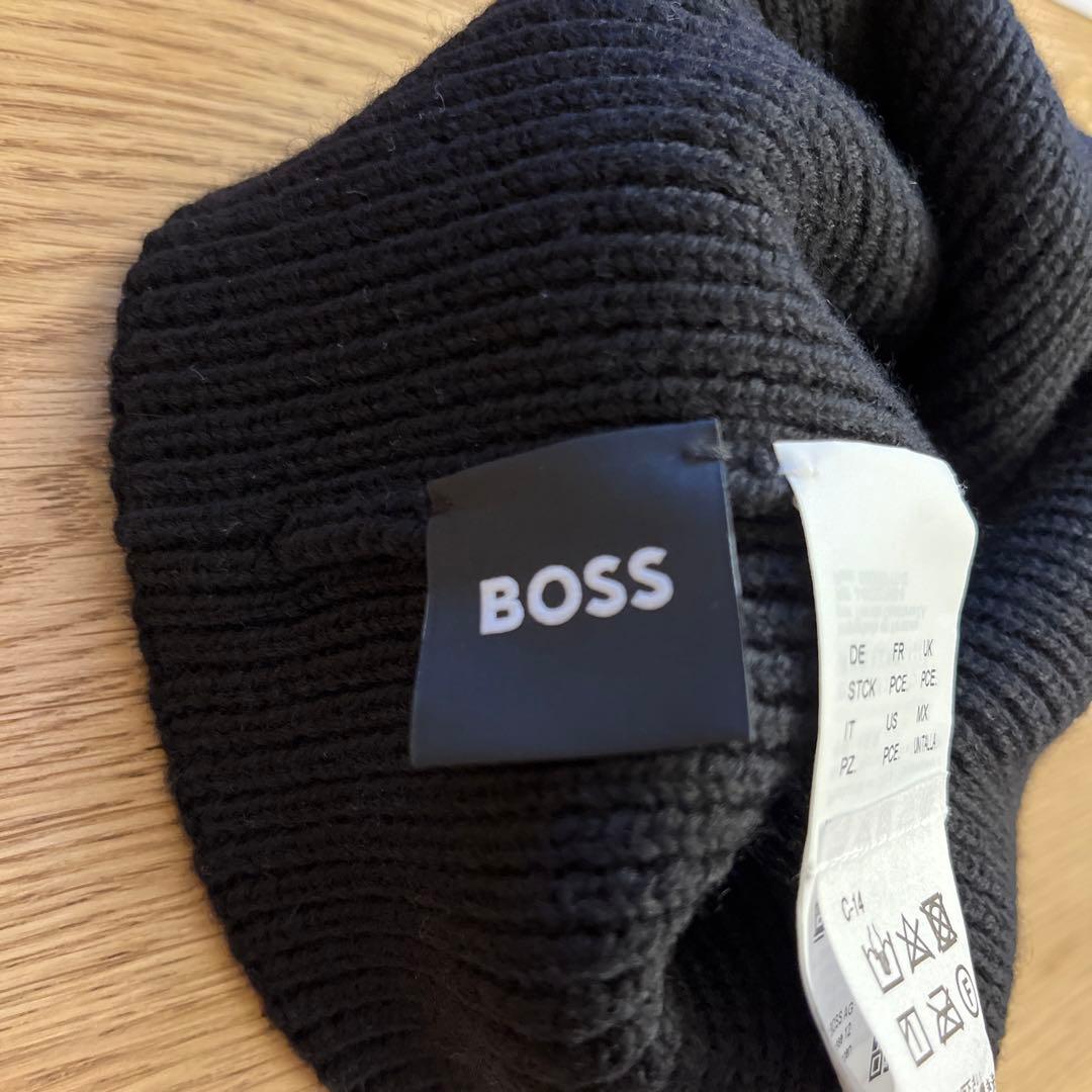 す*ん様 BOSS 黒 ニット帽　メンズ　すーみんさん専用