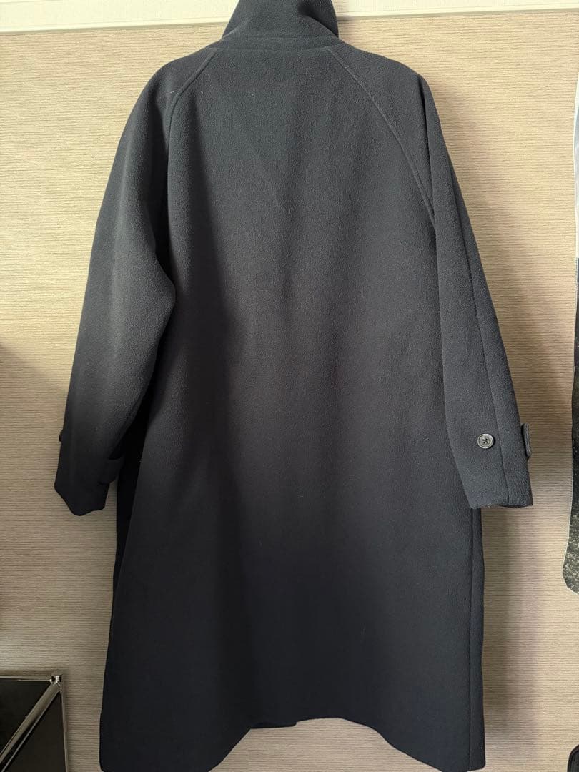 FEKETEオーバーフィットロングステンカラーコートSMALL