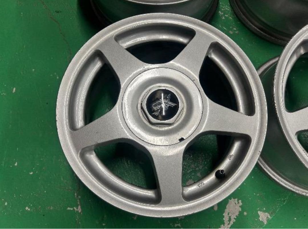 0092429)激安社外マルチ5本スポーク型アルミホイール4本セット14インチ