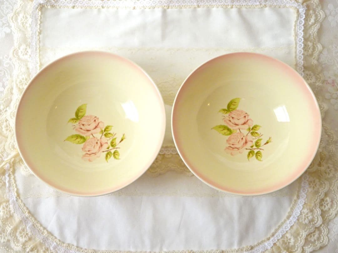 イマン　ダイアナローズ　和陶器　どんぶり２個セット