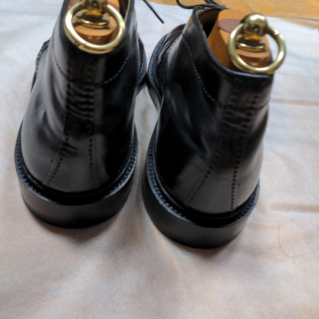 オールデンコードバン　黒チェッカブーツ　サイズUS8D