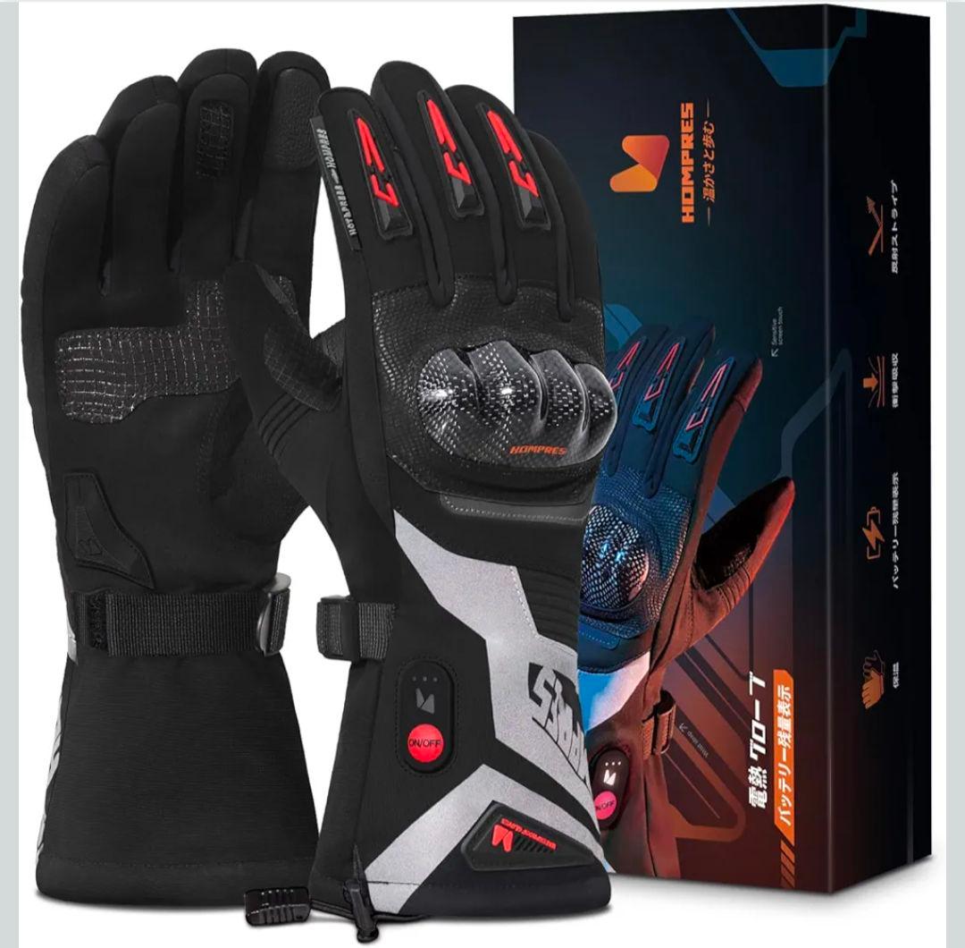 Hompres 電熱グローブ パワーアップ11.1V バッテリー残量表示 L