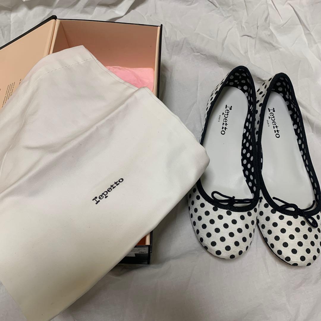 新品　Repetto ドット柄 バレエシューズ 40