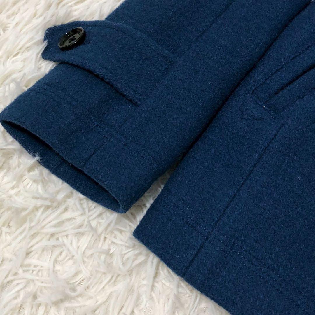 美品◎Lサイズ◎BURBERRY BLACK LABEL ピーコート 青 ブルー