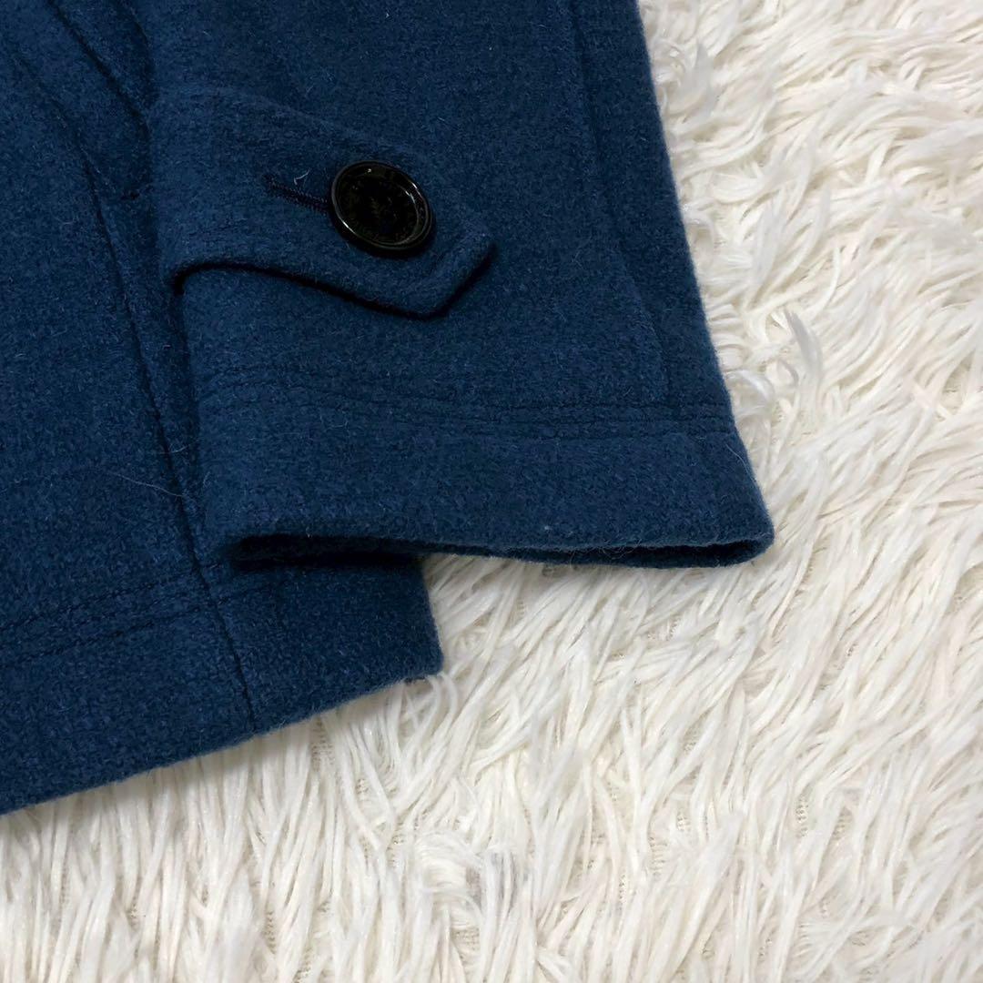 美品◎Lサイズ◎BURBERRY BLACK LABEL ピーコート 青 ブルー