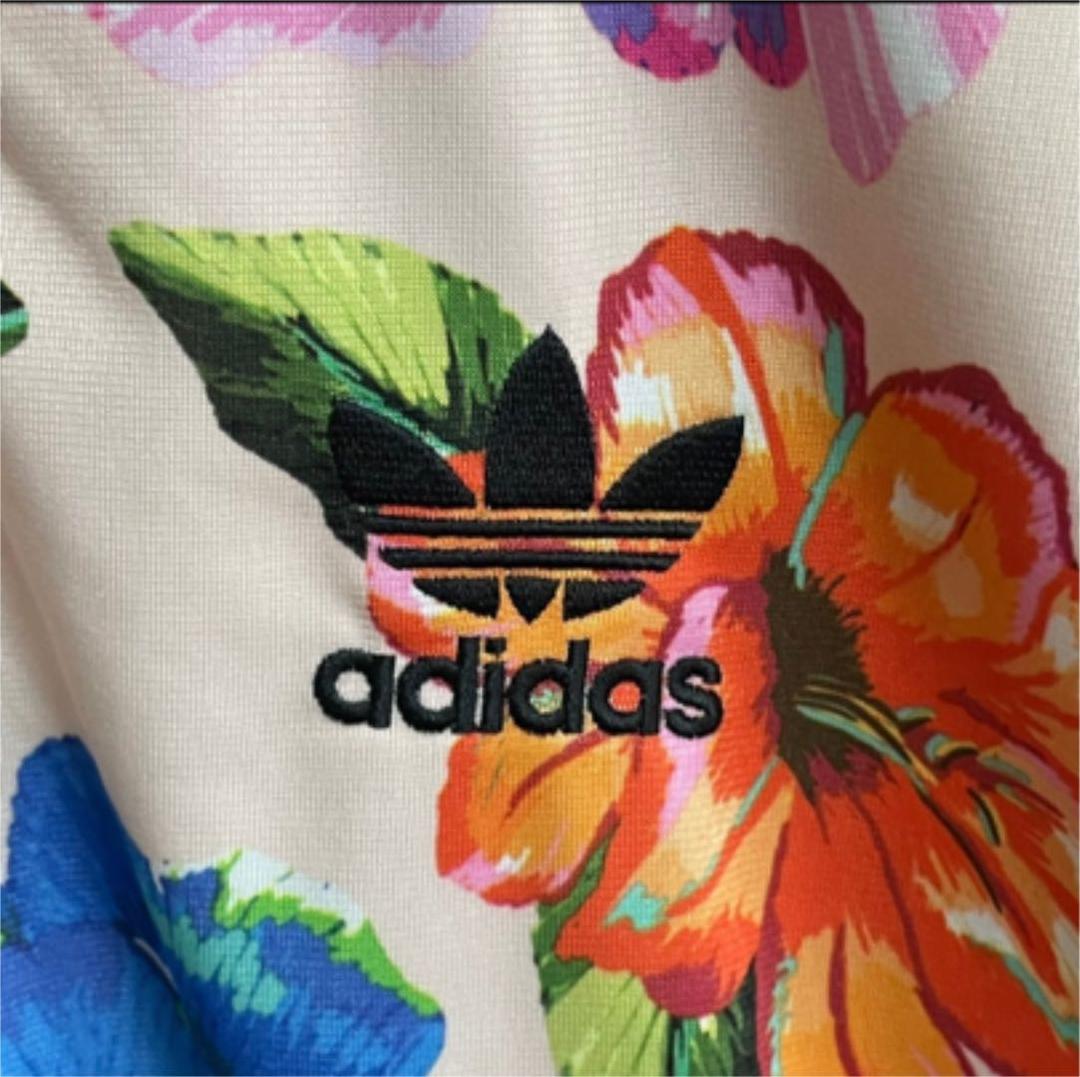 adidas★pink flower トラックトップ✳︎希少サイズOT