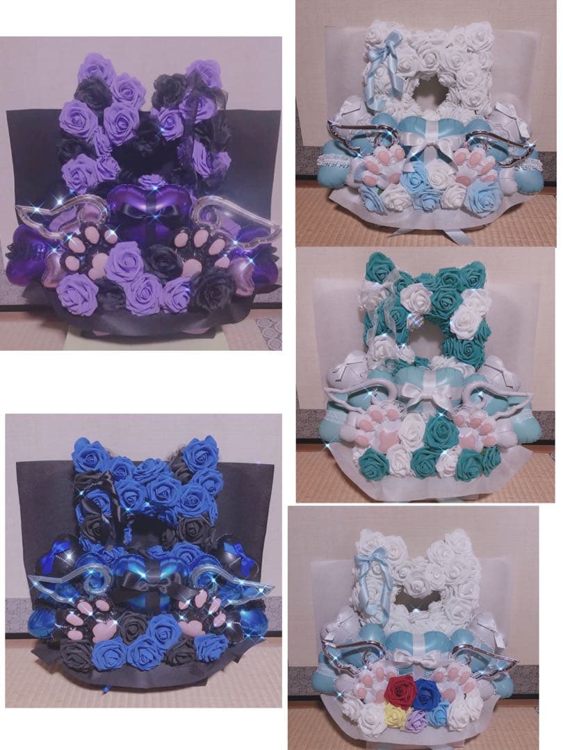 S　猫　バルーンアレンジ フラスタ　卓フラ　バルーンギフト　ねこ　推し