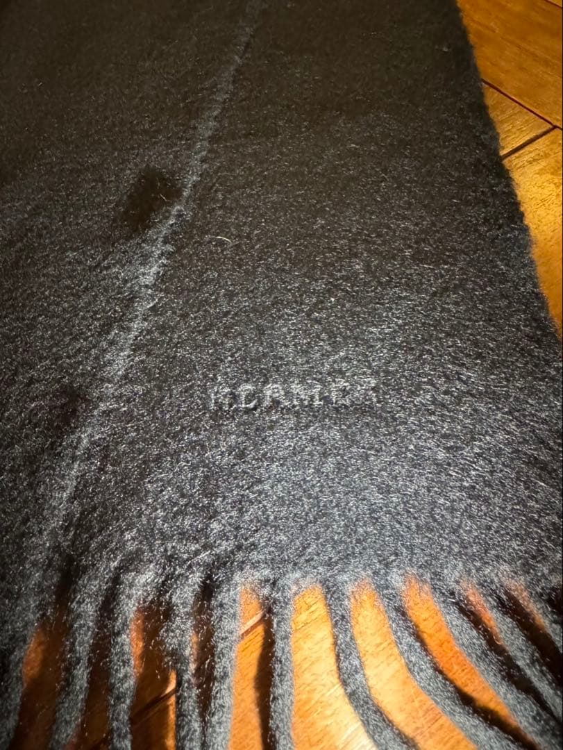 HERMES 100%カシミヤ マフラー　黒