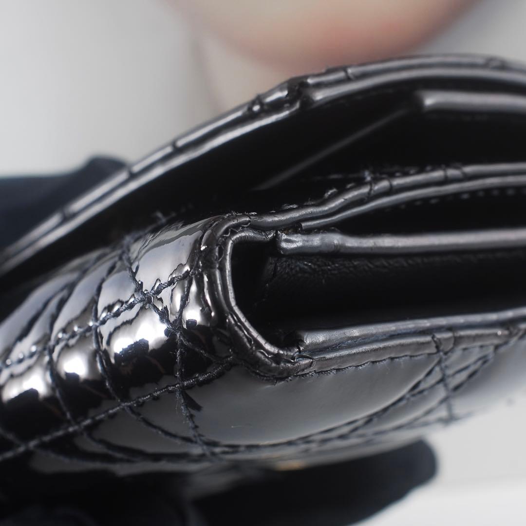 ＊Lady Dior＊ディオール＊エナメル＊ロータスウォレット＊カナージュ