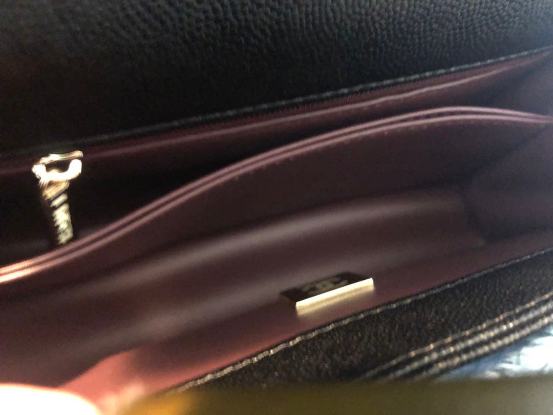 CHANEL ノベルティ キャビアスキン ココハンドル ハンドバッグ 黒