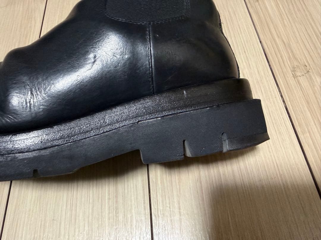 ぴっくり ラグ チェルシー アンクルブーツ ブラック