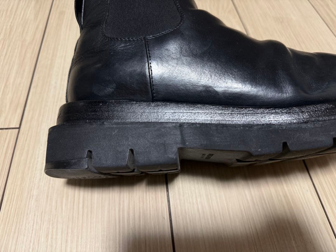 ぴっくり ラグ チェルシー アンクルブーツ ブラック