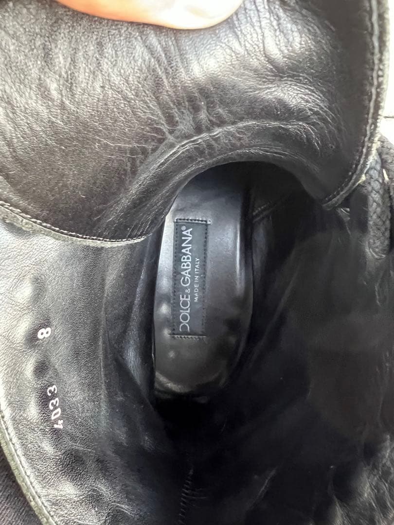 Dolce & Gabbana ブーツ ドルガバ レザー 靴 シューズ　27cm
