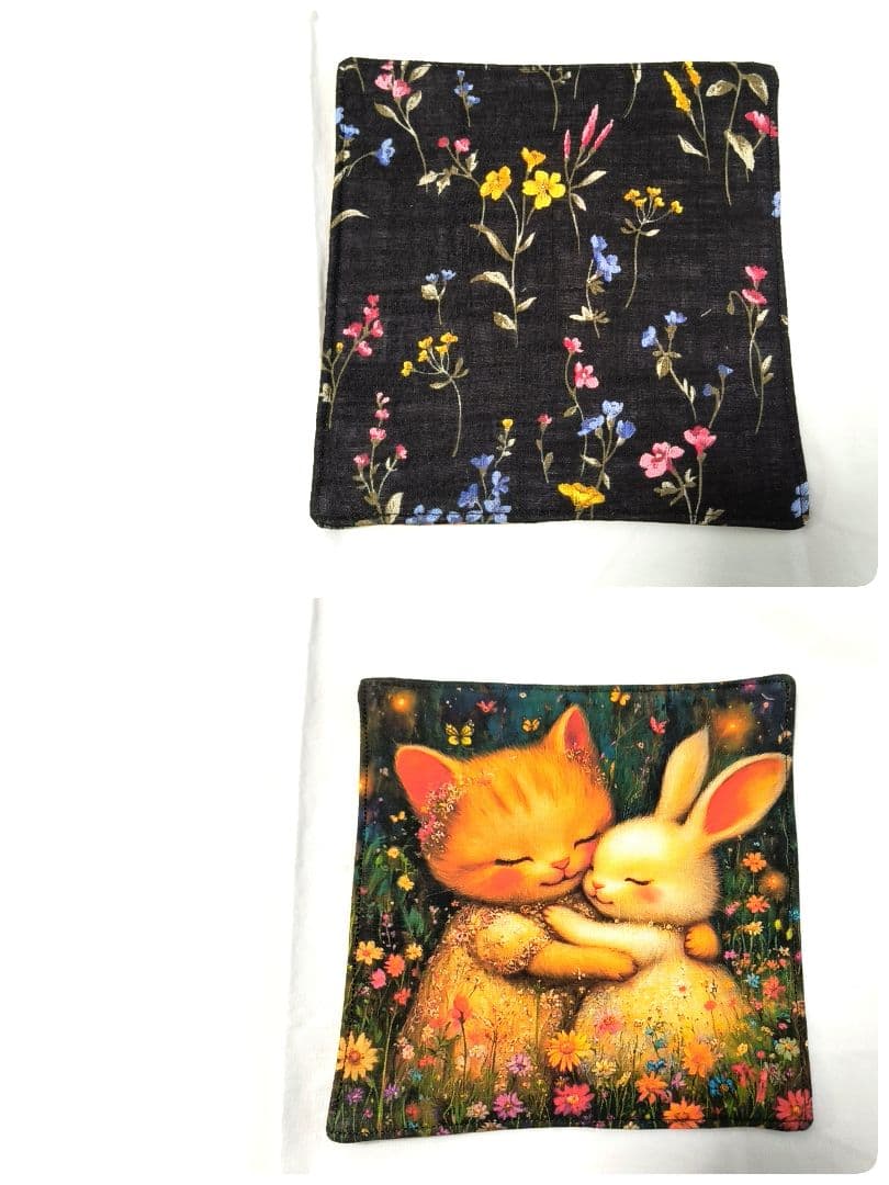 Yourelia様】ハンドメイドオーダー★犬猫と女の子★ハンカチ&ポーチ　11点