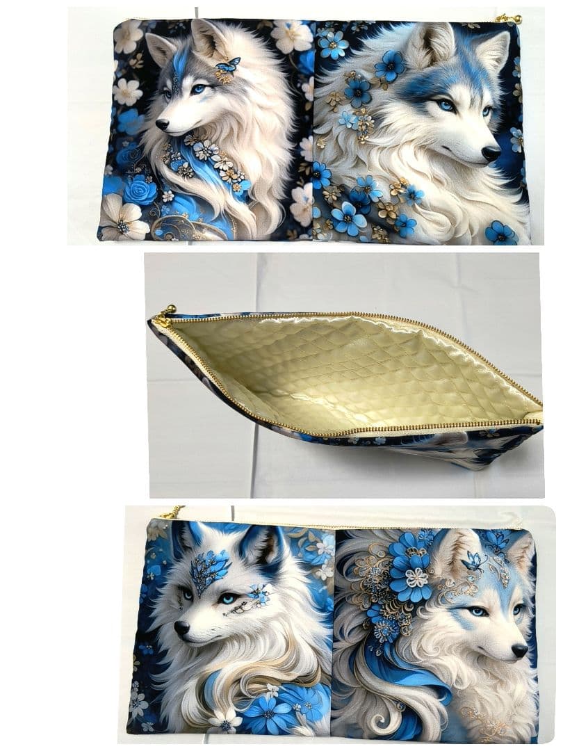 Yourelia様】ハンドメイドオーダー★犬猫と女の子★ハンカチ&ポーチ　11点