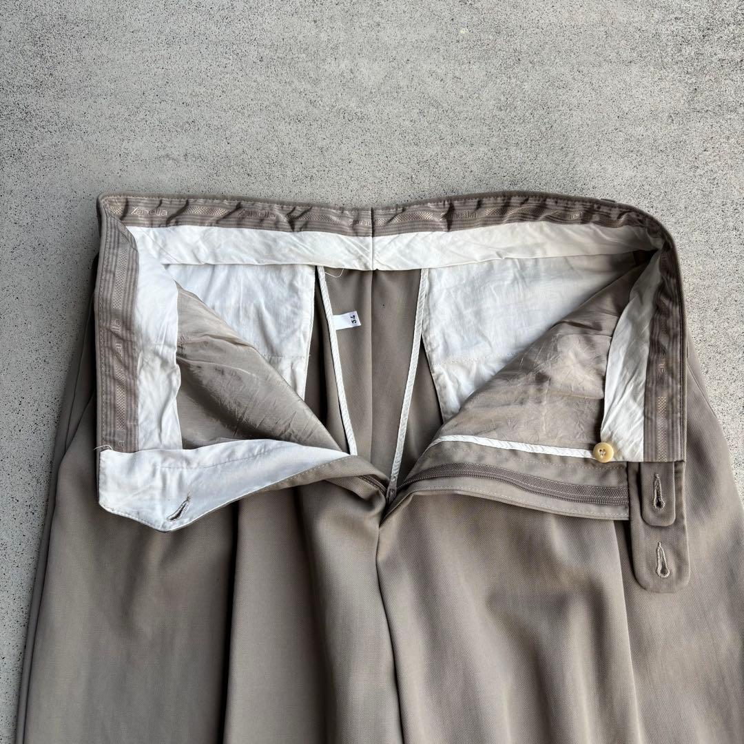 上質◎イタリア製 Zanella 3タック レーヨンワイドスラックス W34