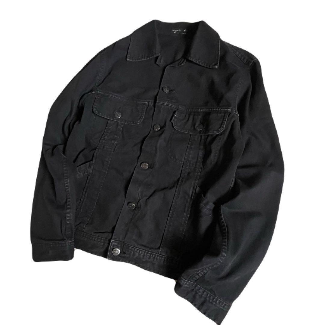 セールagnes bアニエスベー1990sフランス製Gジャン黒デニムジャケット