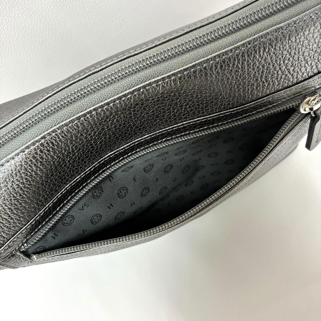 サロンドアルファード　スマイルホリゾンタルポシェット　ガンメタ