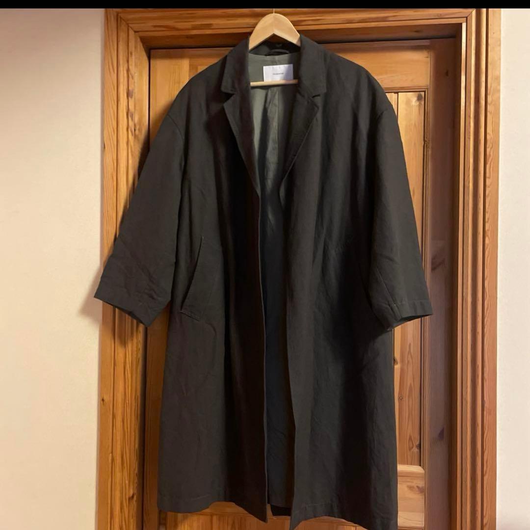 【美品】フレームワーク　 綿麻ポプリンコート　グレー