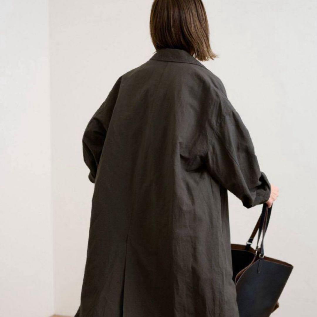 【美品】フレームワーク　 綿麻ポプリンコート　グレー