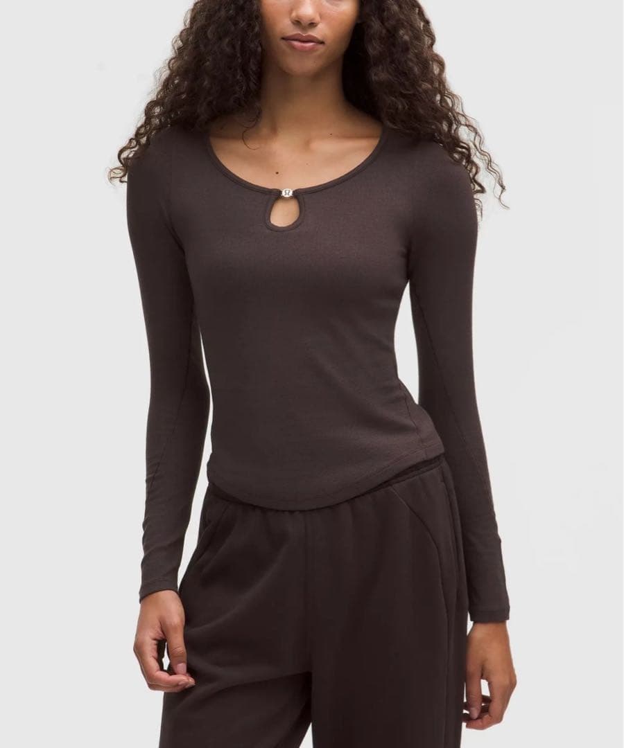 lululemon Hold Tight キーホールネック長袖シャツ