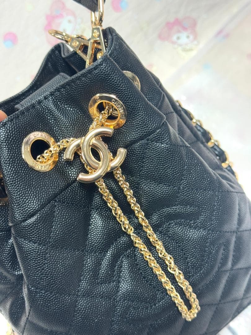 VIP限定✨ノベルティ✨ブラックレザー ショルダーバッグpoi