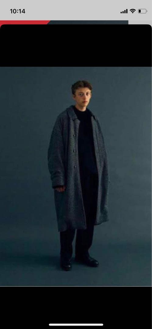 ジャケット・アウター YOKE19awDOUBLE JQUARDKNITBAL COLLAR COAT