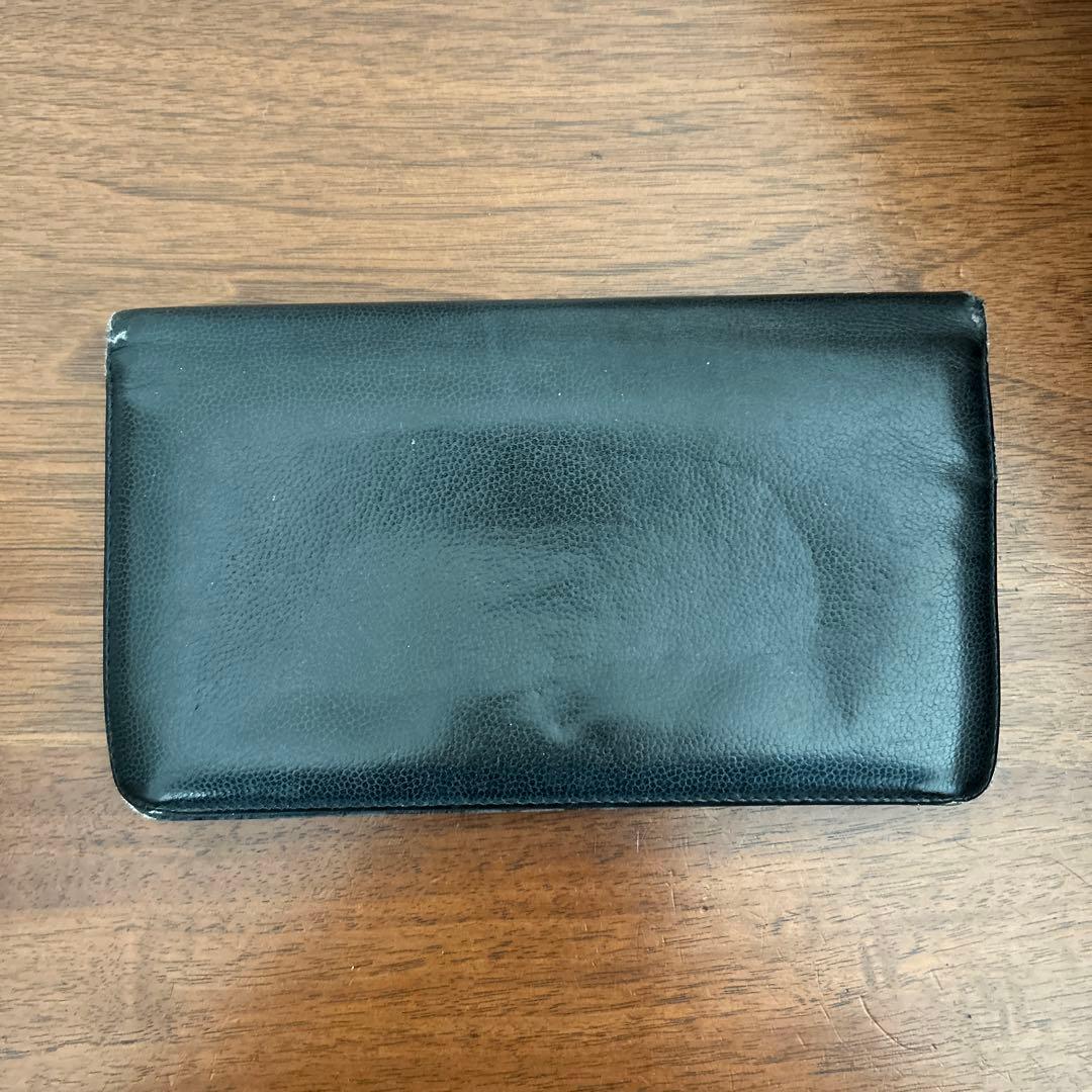 CHANELシャネル長財布/黒/箱ギャランティカード付