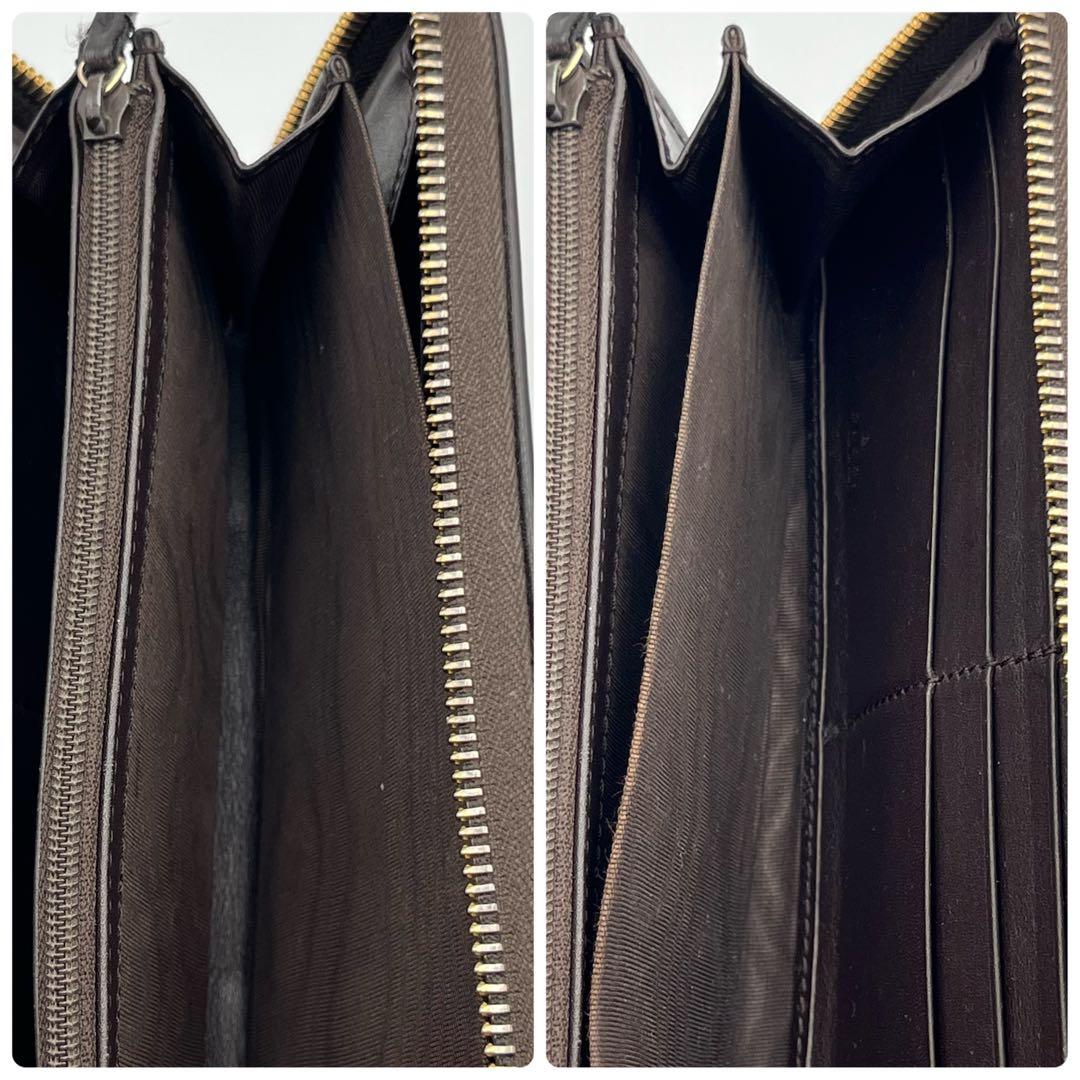 GUCCI GG 長財布 キャンバス　インターロッキング　ラウンドファスナー