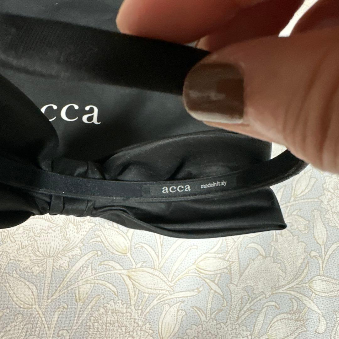 acca ブラックリボンカチューシャ 専用袋付き