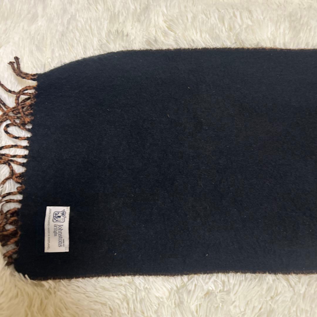 【美品】JOHNSTONS of Elgin cashmere100% マフラー