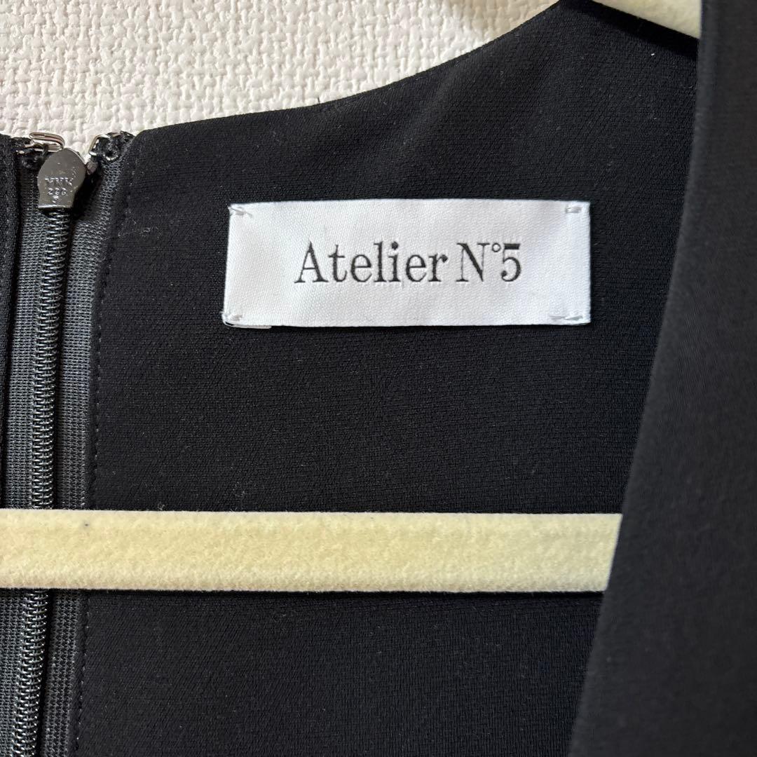 ラウンジドレス　Atelier N°5 ブラック Vネック サロペット