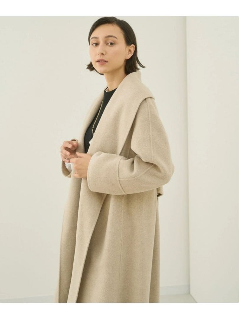 【tiatia 】ANAYI アナイ シャルムビーバーショールカラーコート