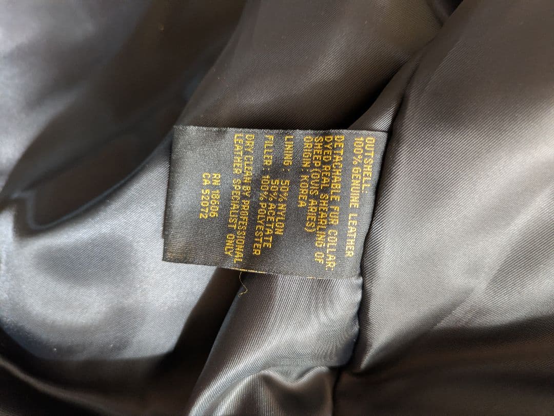 TOPGUN 黒 レザー ジャケット ファー付き 軍用パッチ G-1