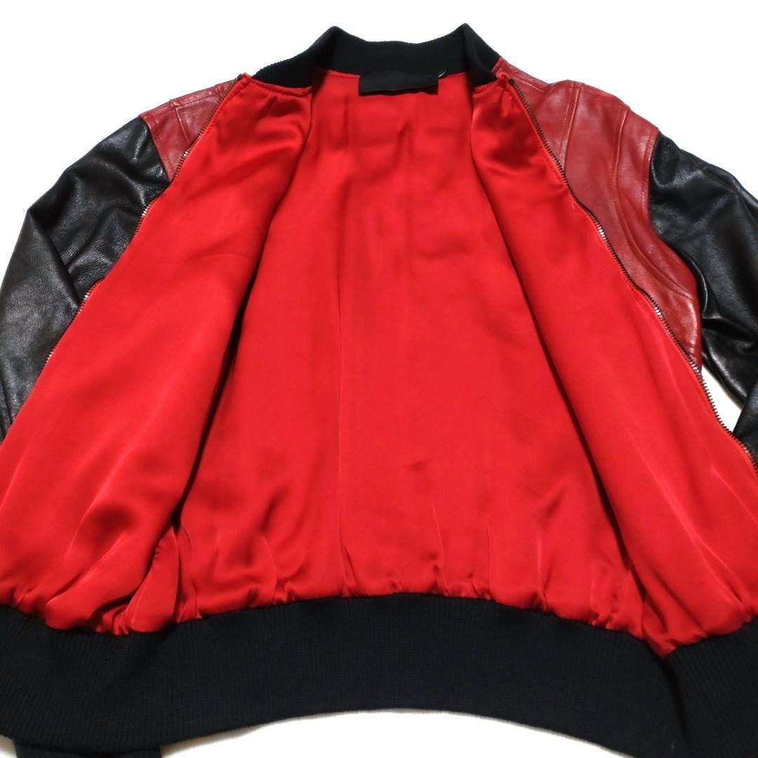 CAVIALE　レザー　ブルゾン　ジャケット　赤