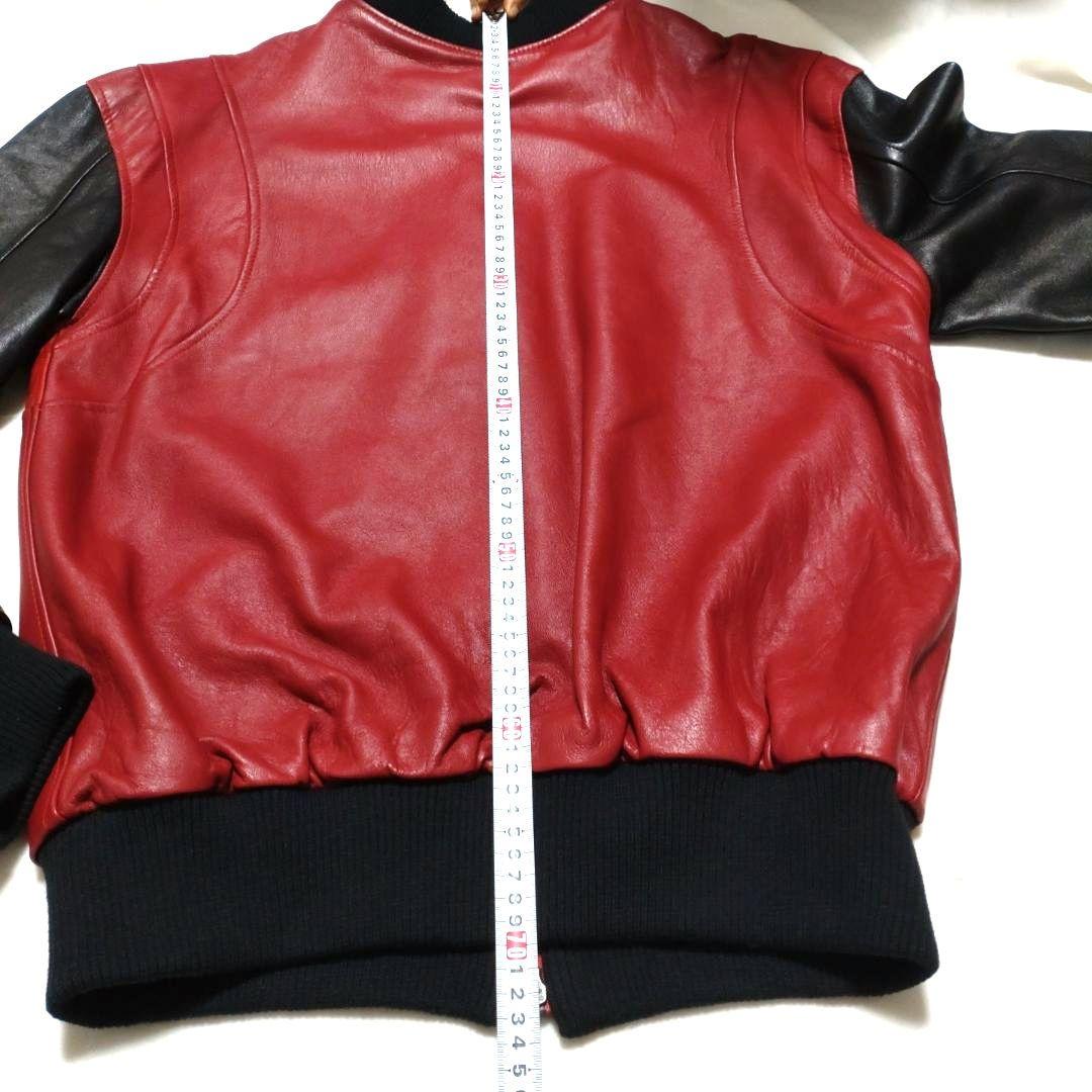 CAVIALE　レザー　ブルゾン　ジャケット　赤