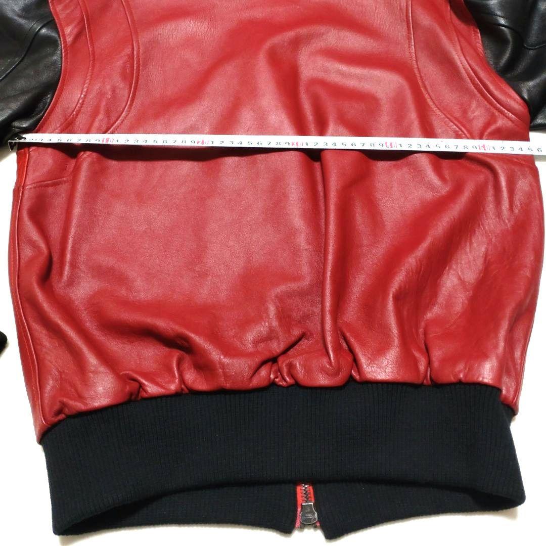 CAVIALE　レザー　ブルゾン　ジャケット　赤