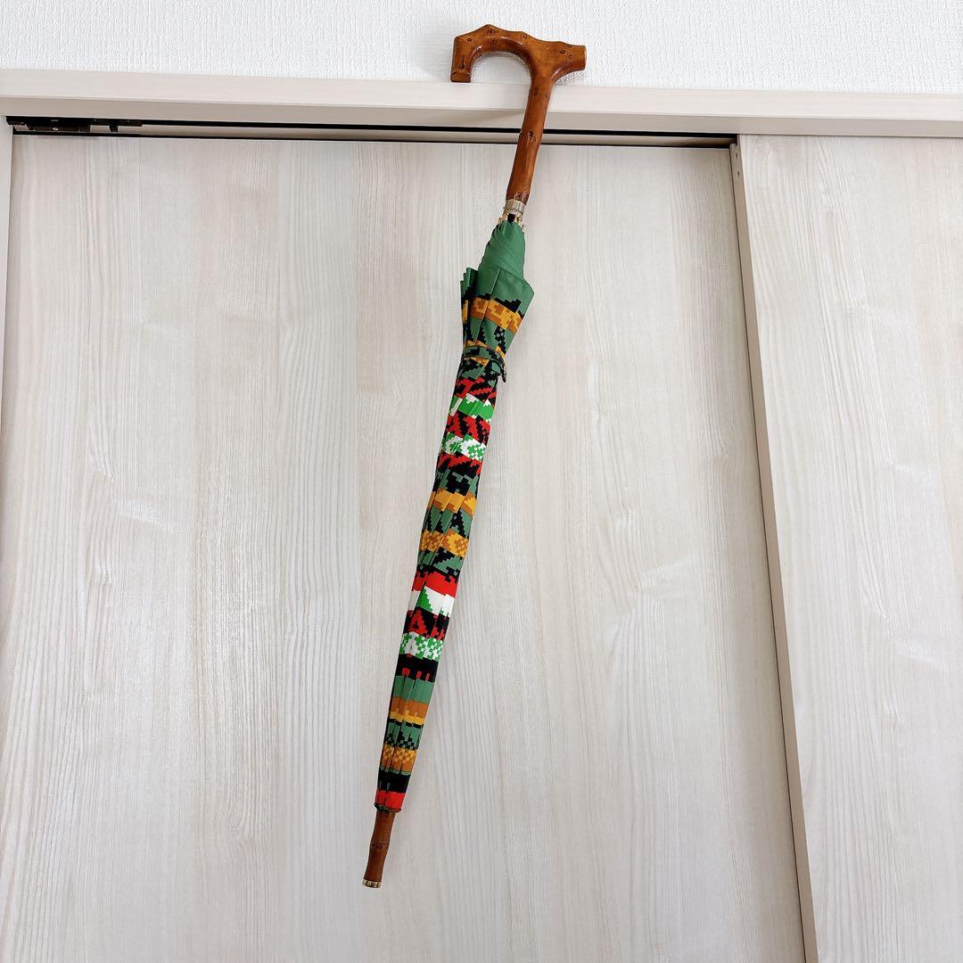 美品♡ヴィヴィアンウエストウッド 雨傘　長傘 木製ハンドル