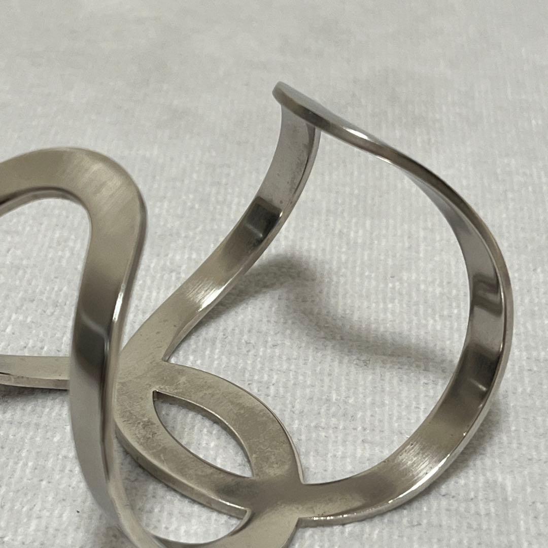 【希少】 シャネル ココマーク バングル シルバー ブレスレット