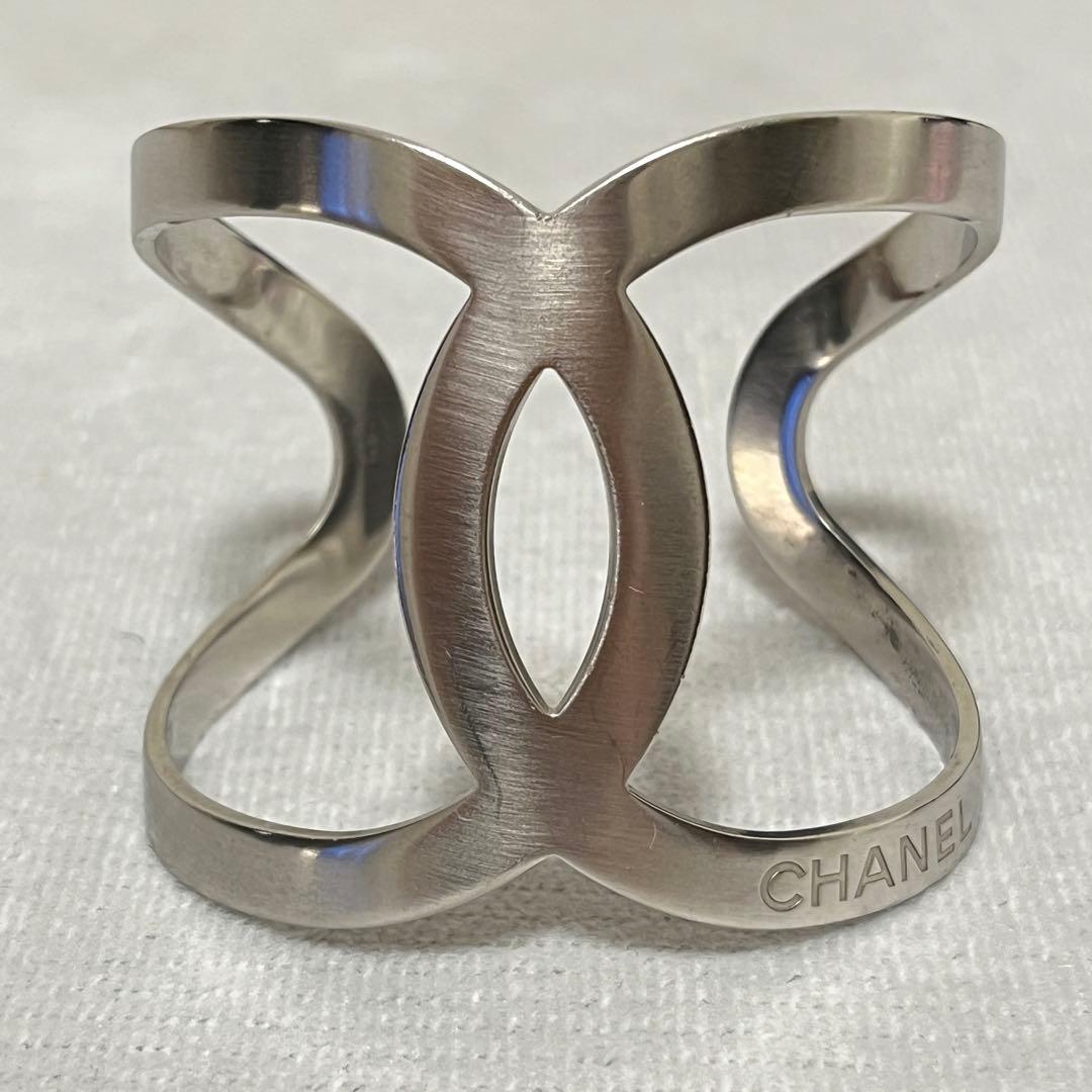 【希少】 シャネル ココマーク バングル シルバー ブレスレット