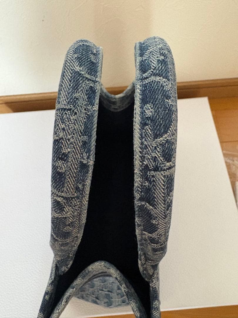 【美品】クリスチャンディオール　ブックトート　デニム ミディアム　ブルー