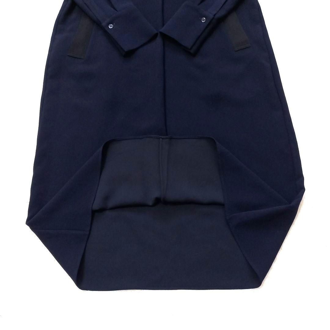 定価4.4万 ☆美品《BEIGE》24SS スキッパードレス ネイビー×ブラック