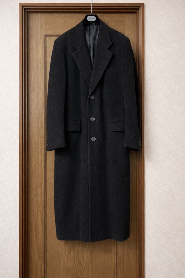 90s giorgio armani ロングチェスターコート ウール