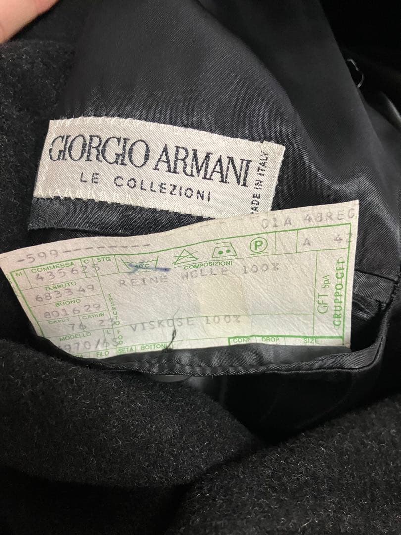90s giorgio armani ロングチェスターコート ウール